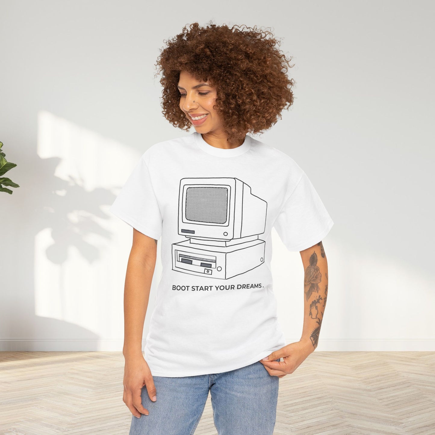 Boot Start Your Dreams Unisex Oversized Graphic Tee