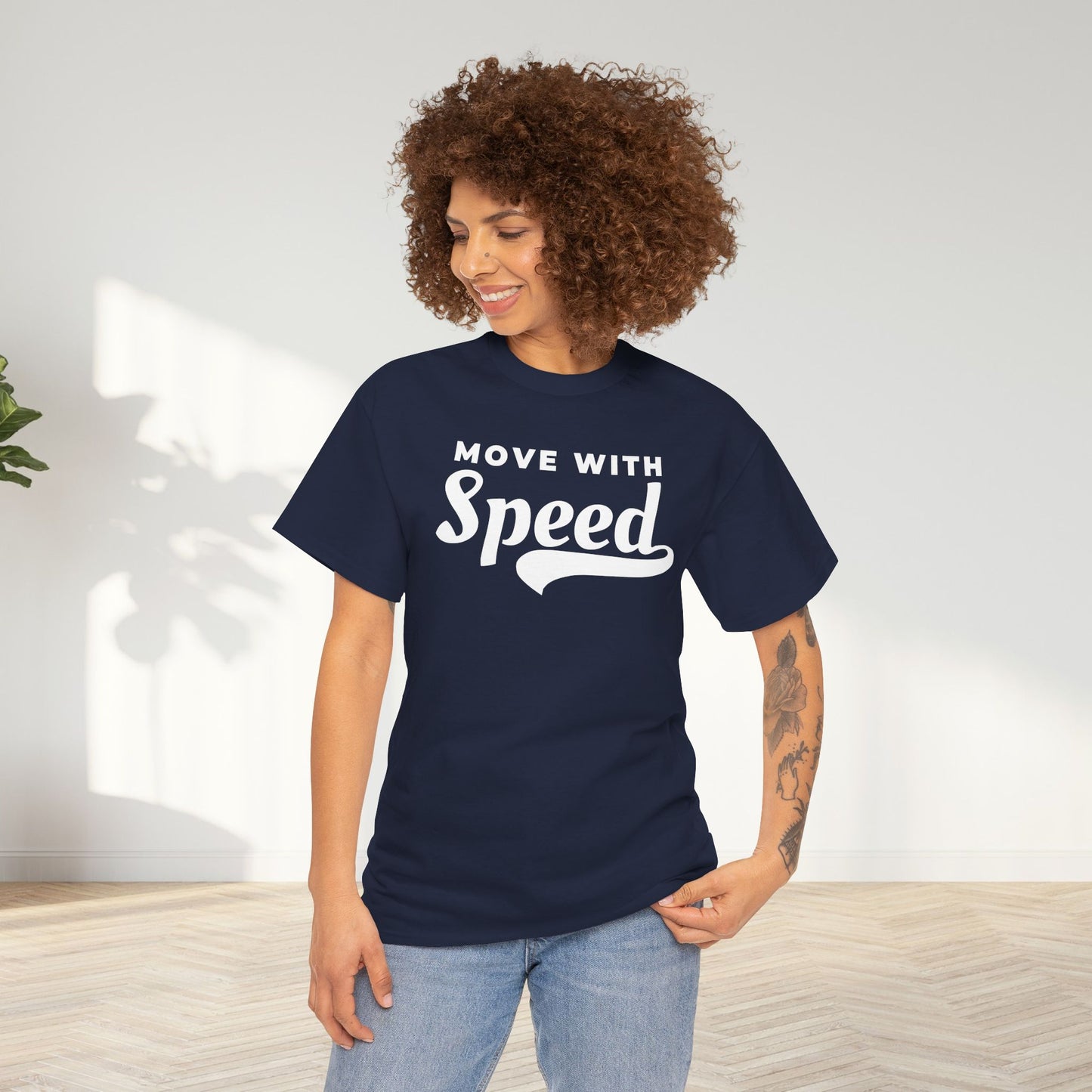 Move With Speed Unisex Oversized Graphic Tee