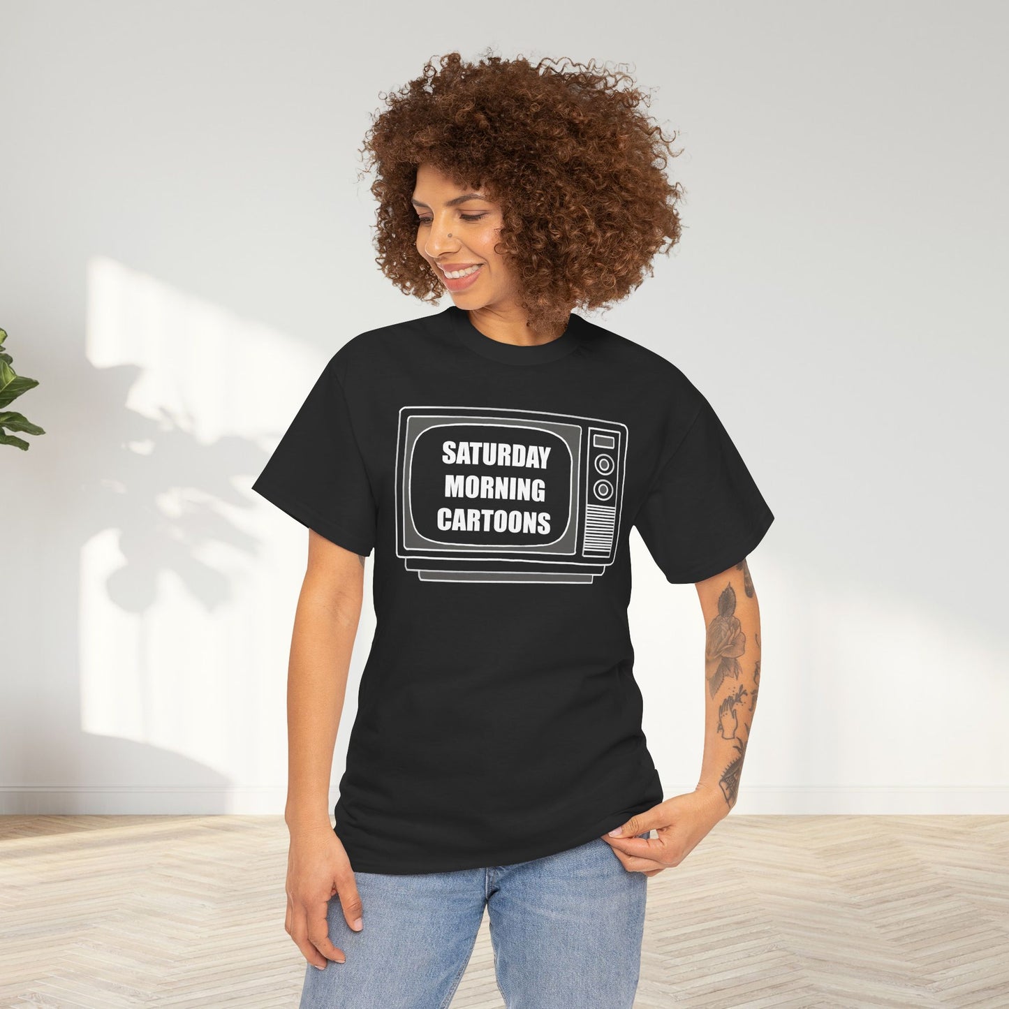 Saturday Morning Cartoons Unisex Oversized Graphic Tee