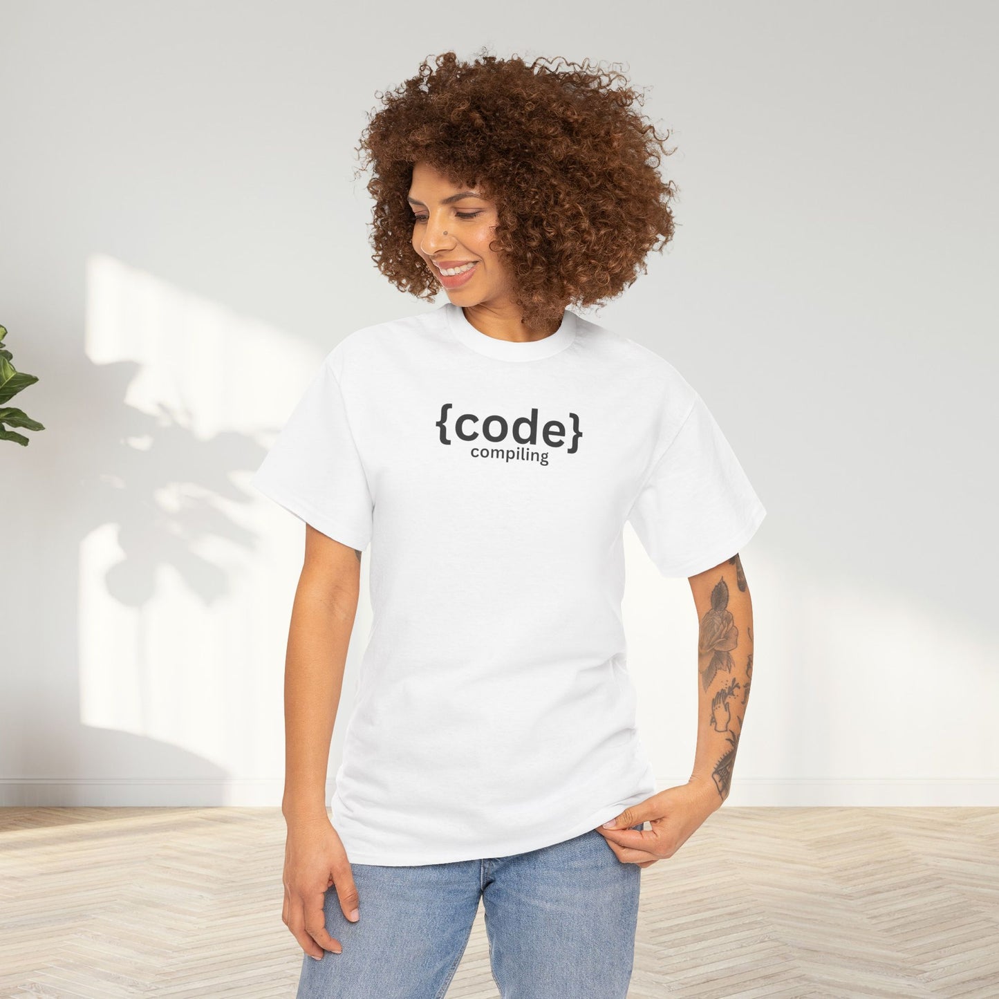 Compiling Code Unisex Oversized Graphic Tee