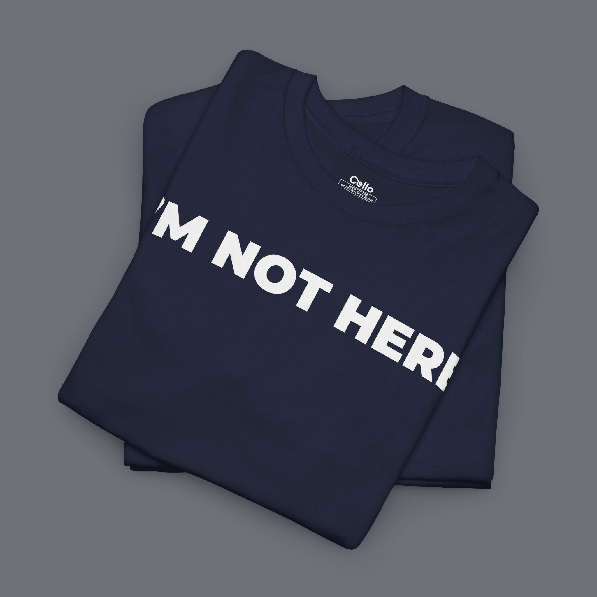 I'M NOT HERE Unisex Oversized Graphic Tee